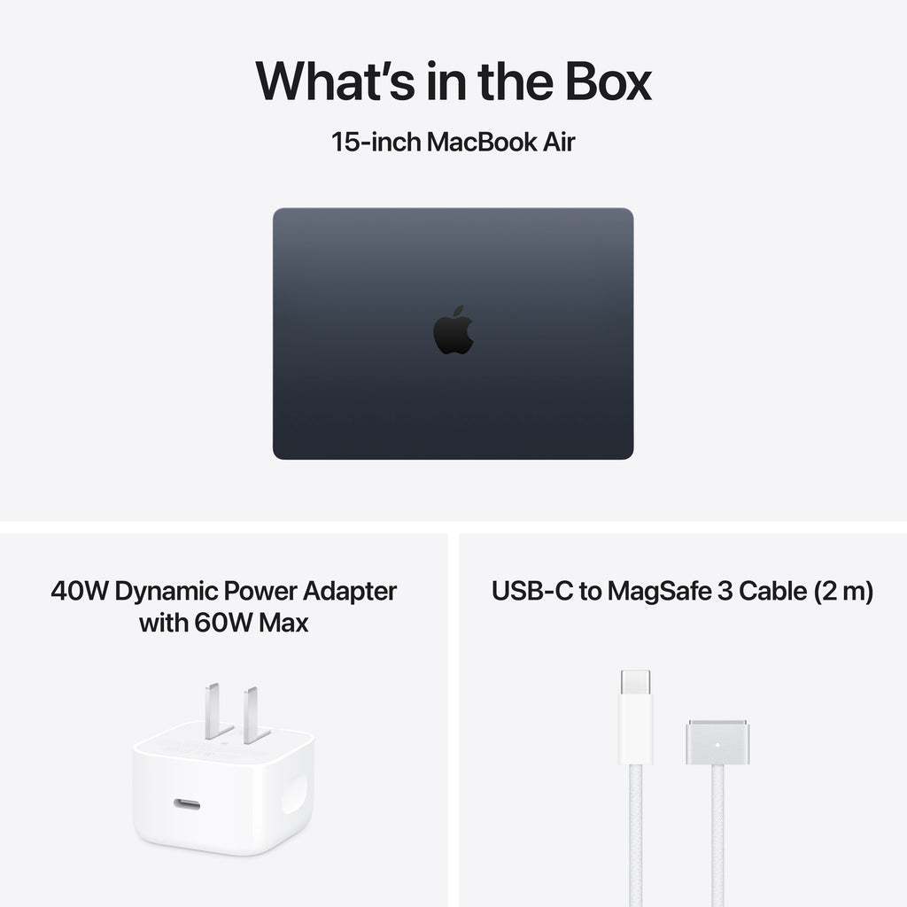 Apple 15 MacBook Air with M5 chip. 10 core CPU / 10 core GPU. 16GB Memory. 1TB SSD - Midnight