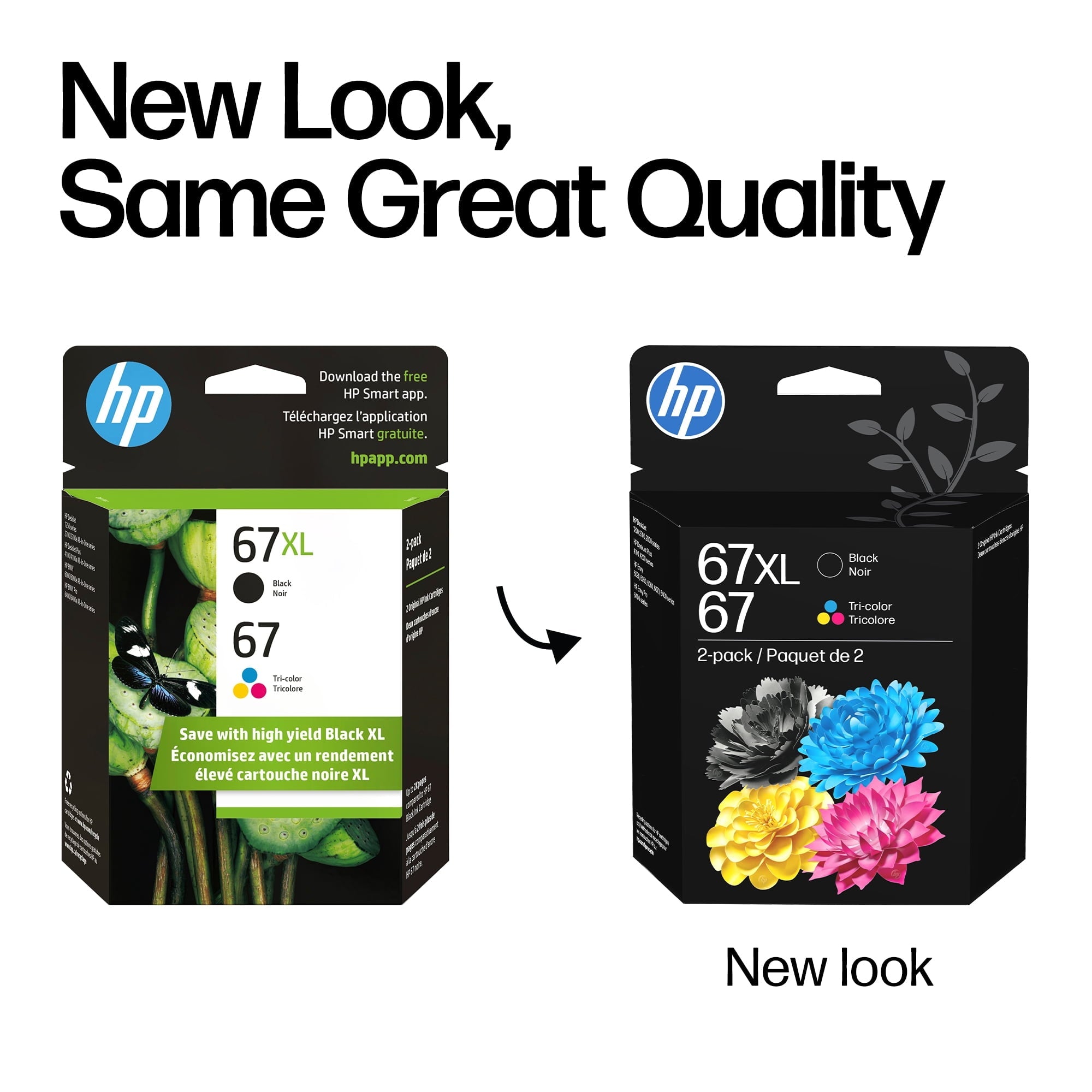 HP 67 Tri-color/67XL Black Ink Cartridge 2-pack