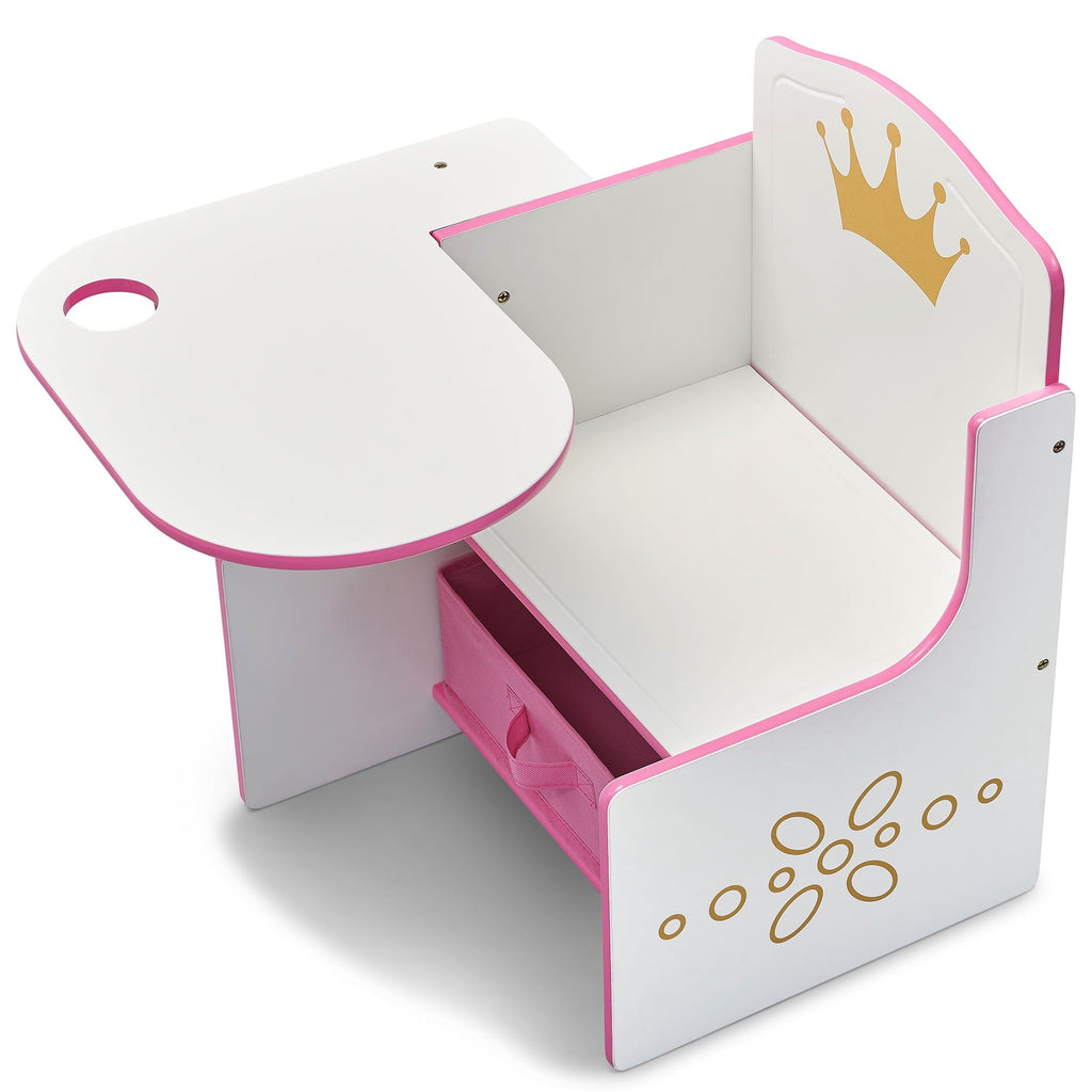 Delta Children Princess Crown Task Chair Desk with Storage Bin. Greenguard Gold Certified