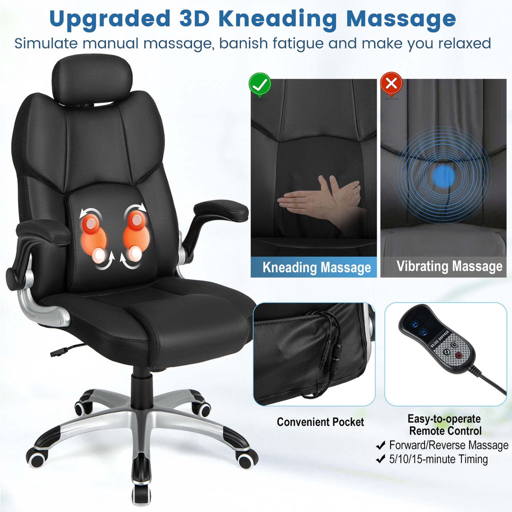 Costway Desk Chairs Executive Collection Adult Leathaire Relaxation and Comfort Desk Chair Type Items Included Black Set of 1