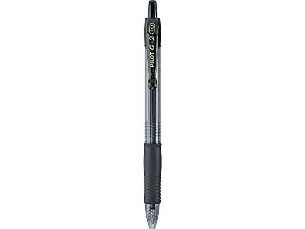 Pilot G2 Retractable Gel Pens. Pack Of 36. Bold Point. 1.0 mm. Clear Barrel. Black Ink