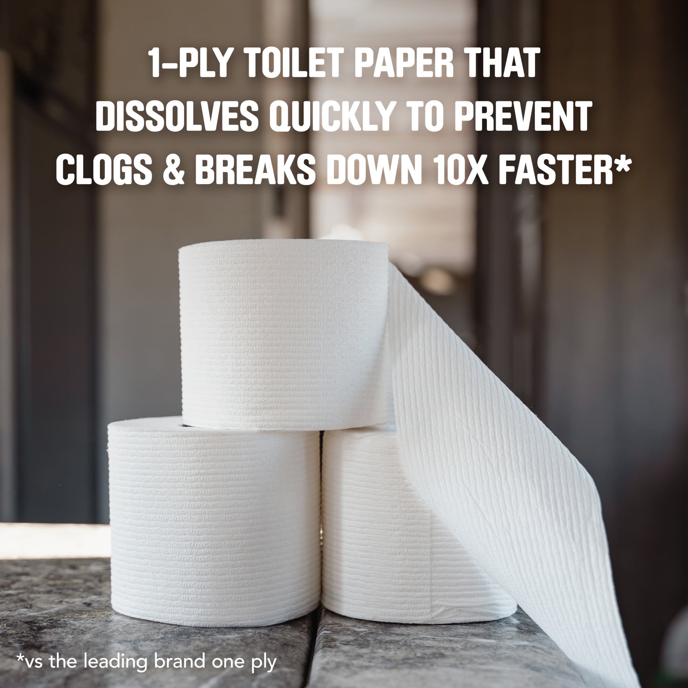 Scott Rapid-Dissolving Toilet Paper for RVs & Boats. 12 Double Rolls