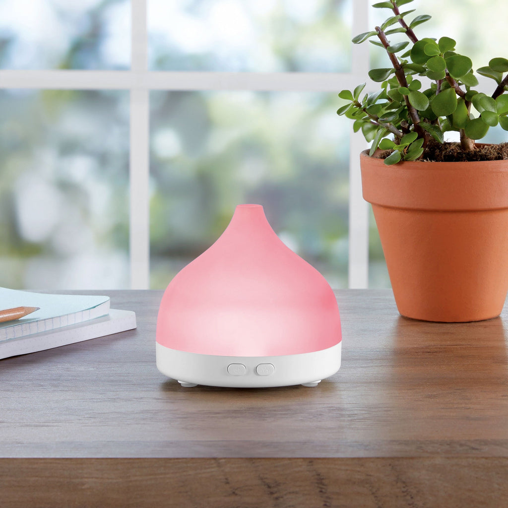 Mainstays Teardrop Fan Oil Diffuser with Color-Changing LED Light