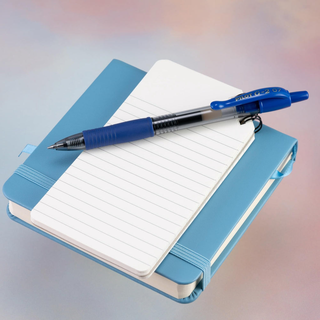 Pilot G2 Retractable Gel Pen. Fine Point. 0.7mm. Clear Barrels. Blue Ink. Tub Of 36 Pens