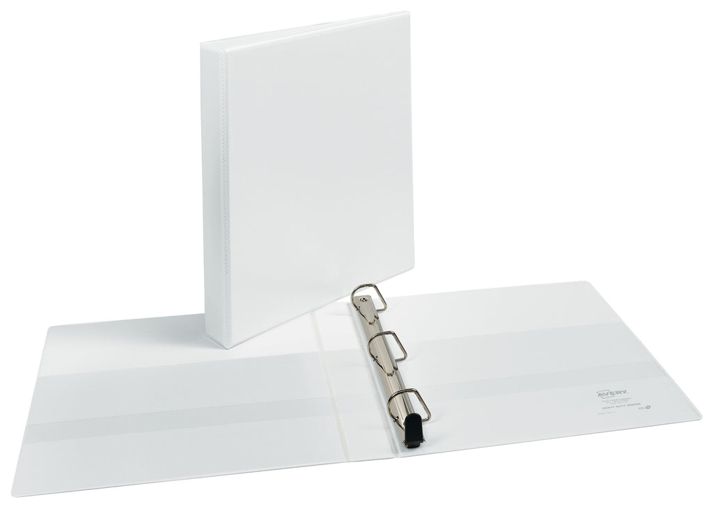 Avery Heavy Duty View Binder. 2. One Touch Slant Ring. White