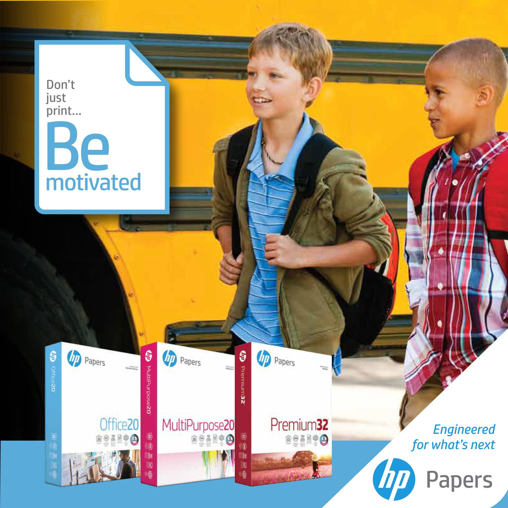 HP Printer Paper. All-in-One 22. 8.5 x 11. 22 lb. 96 Bright. White. 5 Reams (2.500 Sheets)