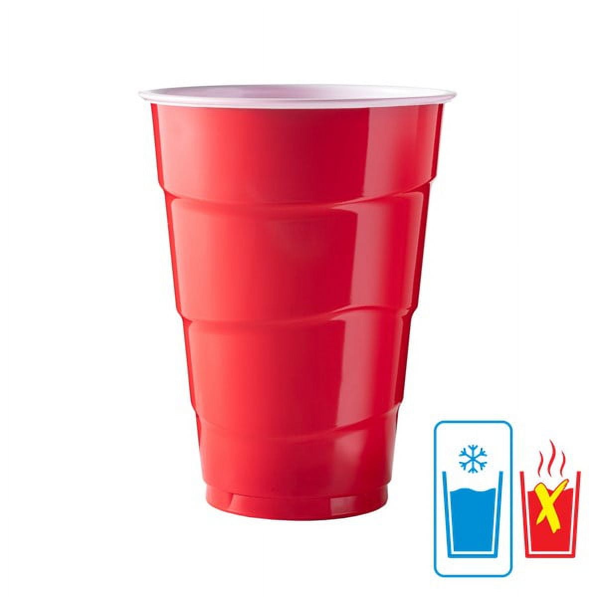 Great Value Red Disposable Plastic Party Cups. 18 oz. 50 Count