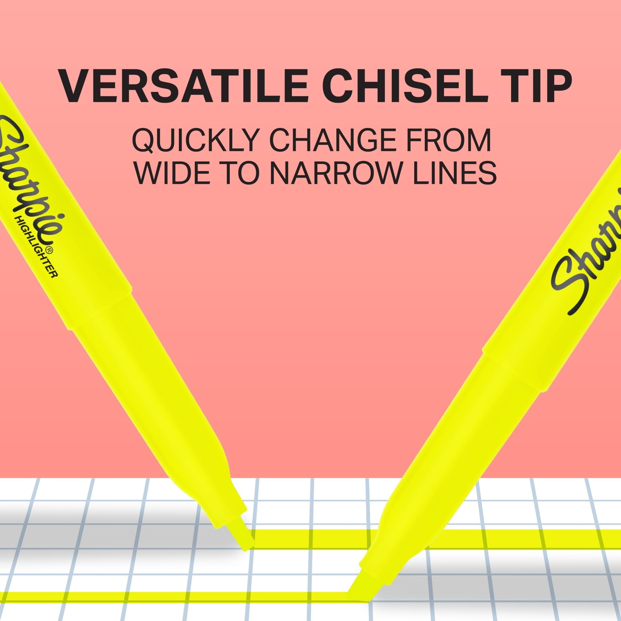 Sharpie Pocket Highlighters. Chisel Tip. Assorted Colors. 12-Count