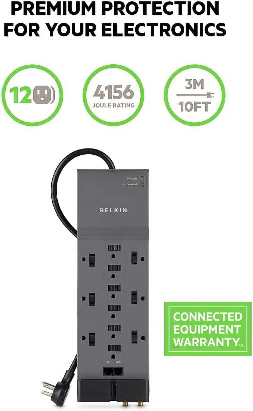 Belkin 12-Outlet Surge Protector Power Strip