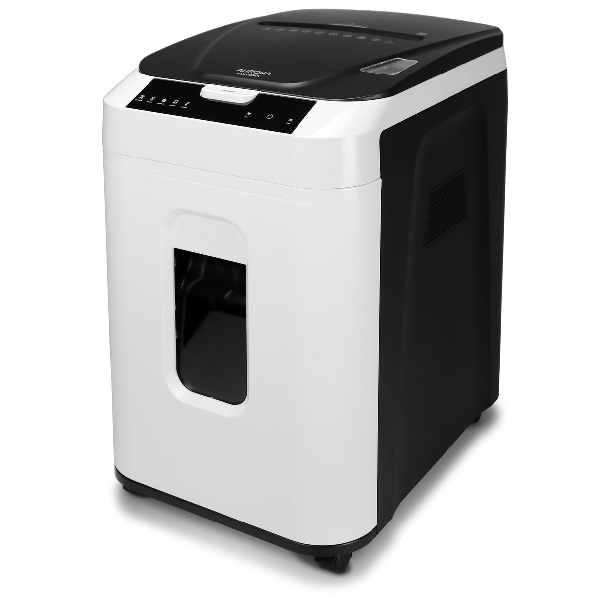 Aurora GB Commercial Grade 200-Sheet Auto-Feed Micro-Cut Paper Shredder with Pullout Basket
