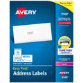 Avery Address Labels 5160. 1 x 2-5/8. Laser/Inkjet. White. 300-Pack