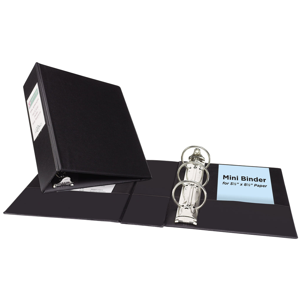 Avery Mini Binder. 2 Round Rings. Black