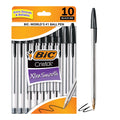 BIC Cristal Xtra Smooth Medium Point Ball Pen. Black Ink. 10 Pack