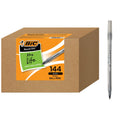 BIC Round Stic Xtra Life Ballpoint Pen. Medium Point. 1.0 mm. Black Ink. 144 Count