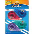 BIC Wite-Out EZ Correct Correction Tape. White. 4-Count