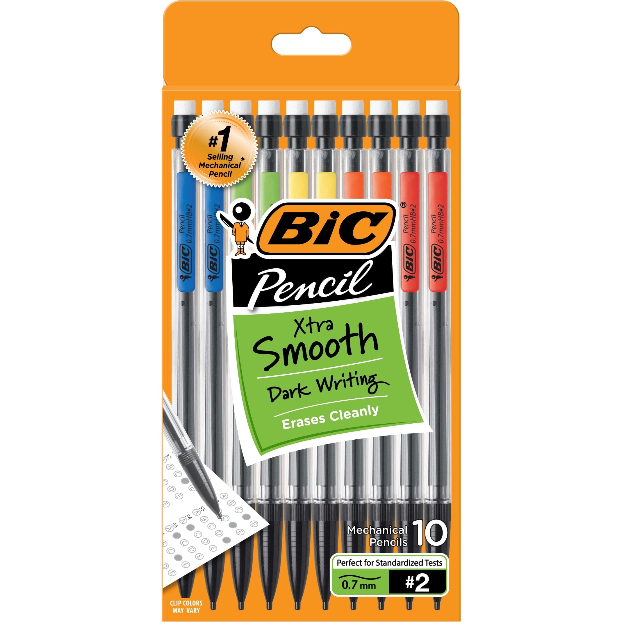 BIC Xtra Smooth Mechanical Pencils 0.7 mm Medium Point. 10 Count Pack
