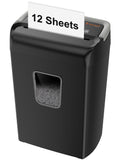 Bonsaii 12-Sheet Cross-Cut Paper Shredder. 5.5-Gallon Bin