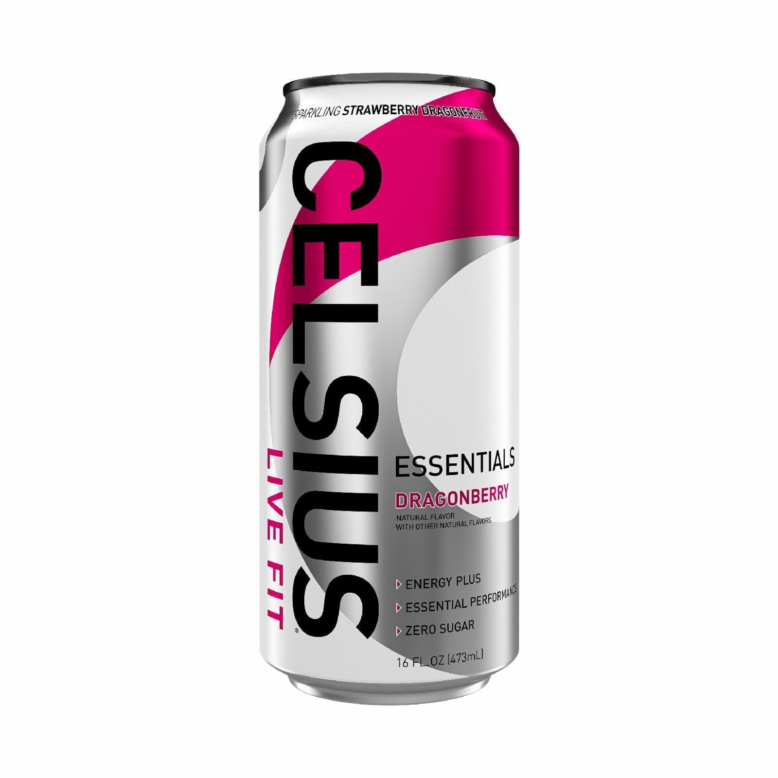 CELSIUS ESSENTIALS Sparkling Dragonberry Energy Drink Can 16 fl oz - 3 count