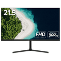 CRUA 22 inch FHD 1080P Computer Monitor - 100Hz VA Panel with 3-Side Frameless Design. Eye-Care Technology & VESA Mount. HDMI/VGA Ports (Black)