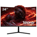 CRUA 24 165Hz/180Hz Curved Gaming Monitor.FHD 1080P Computer Monitor.FreeSync.120% SRGB.Low Motion Blur-Black