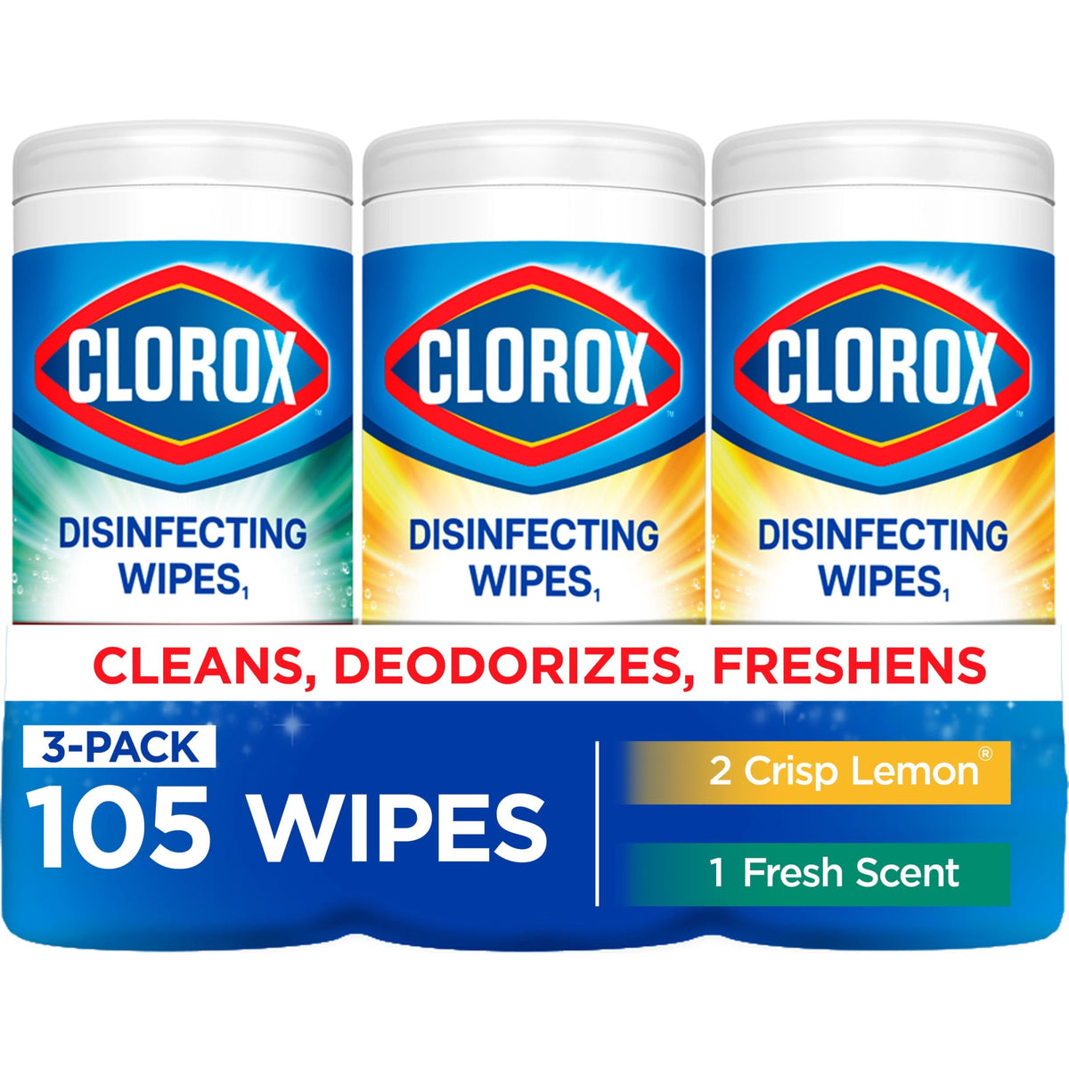 Clorox Bleach-Free Disinfecting and Cleaning Wipes. 35 Count Each. 3 Pack