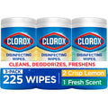 Clorox Disinfecting Cleaning Wipes Variety Pack. Bleach Free. Fresh Scent and Crisp Lemon. 75 Count Each. Pack of 3