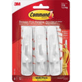 Command Medium Wall Hooks. White. 6 Hooks