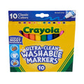 Crayola Ultra-Clean Washable Broad Line Markers. 10 Count