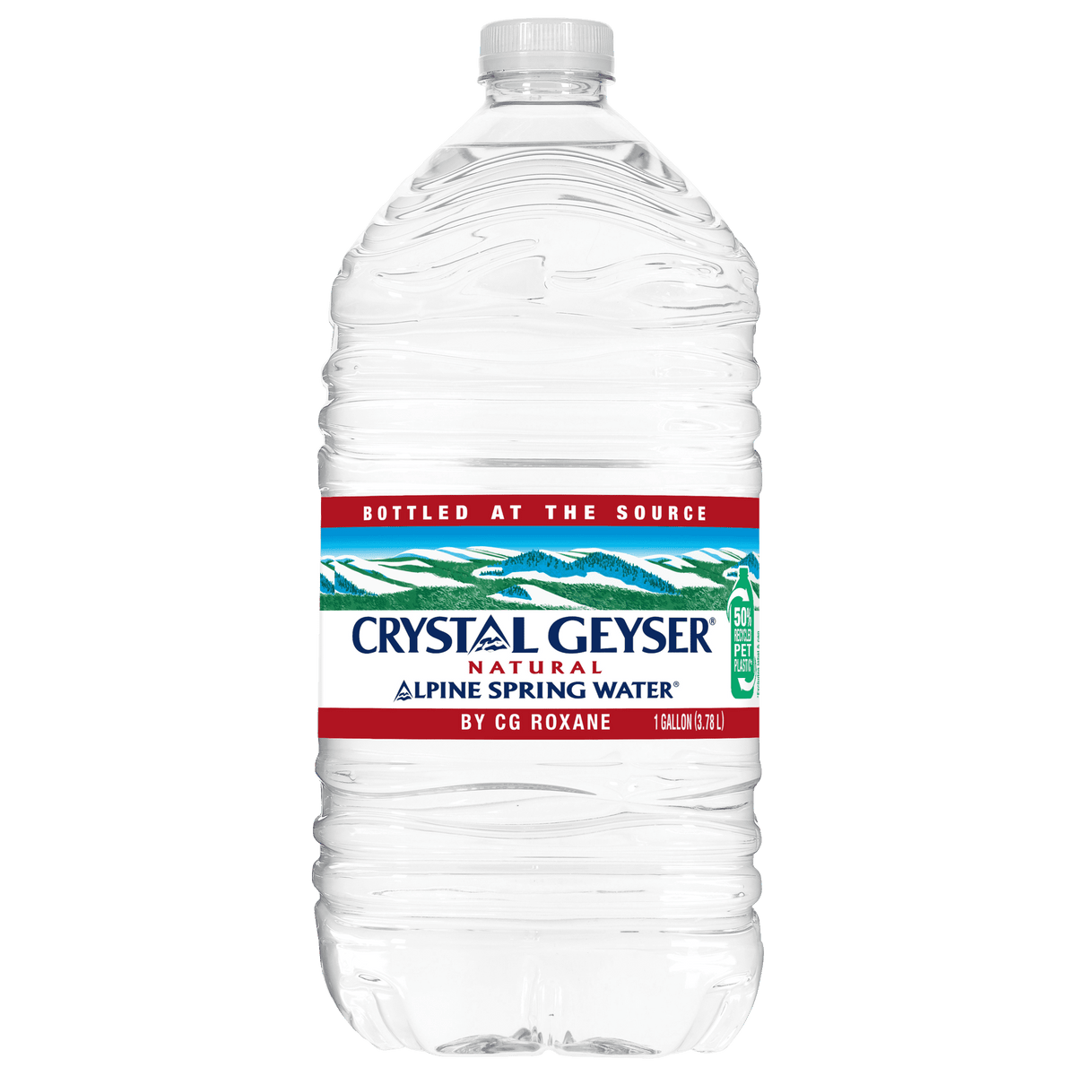 Crystal Geyser Alpine Spring Water. 1 Gallon Plastic Jug