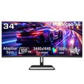 Deco Gear 34 Curved Monitor. UltraWide WQHD 3440x1440. 100Hz. 1ms. 99% sRGB. HDR. Low Blue Light. PIP/PBP. 2x HDMI. 2x DisplayPort - Business Productivity Display