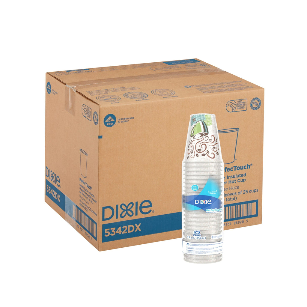 Dixie PerfecTouch Insulated Paper Hot Cups. 12 oz. 500-Count