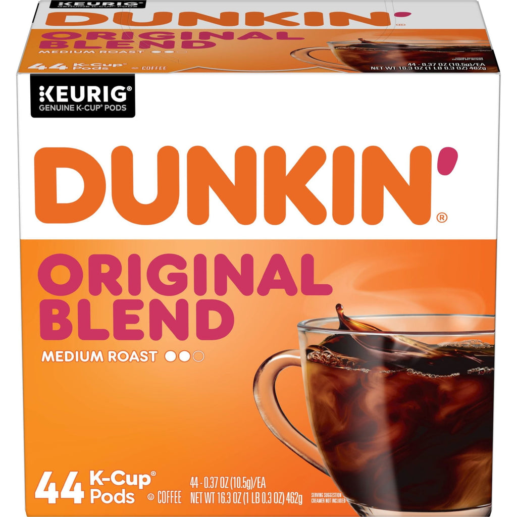 Dunkin' Original Blend Medium Roast Coffee. Keurig K Cup Pods. 44 Count Box