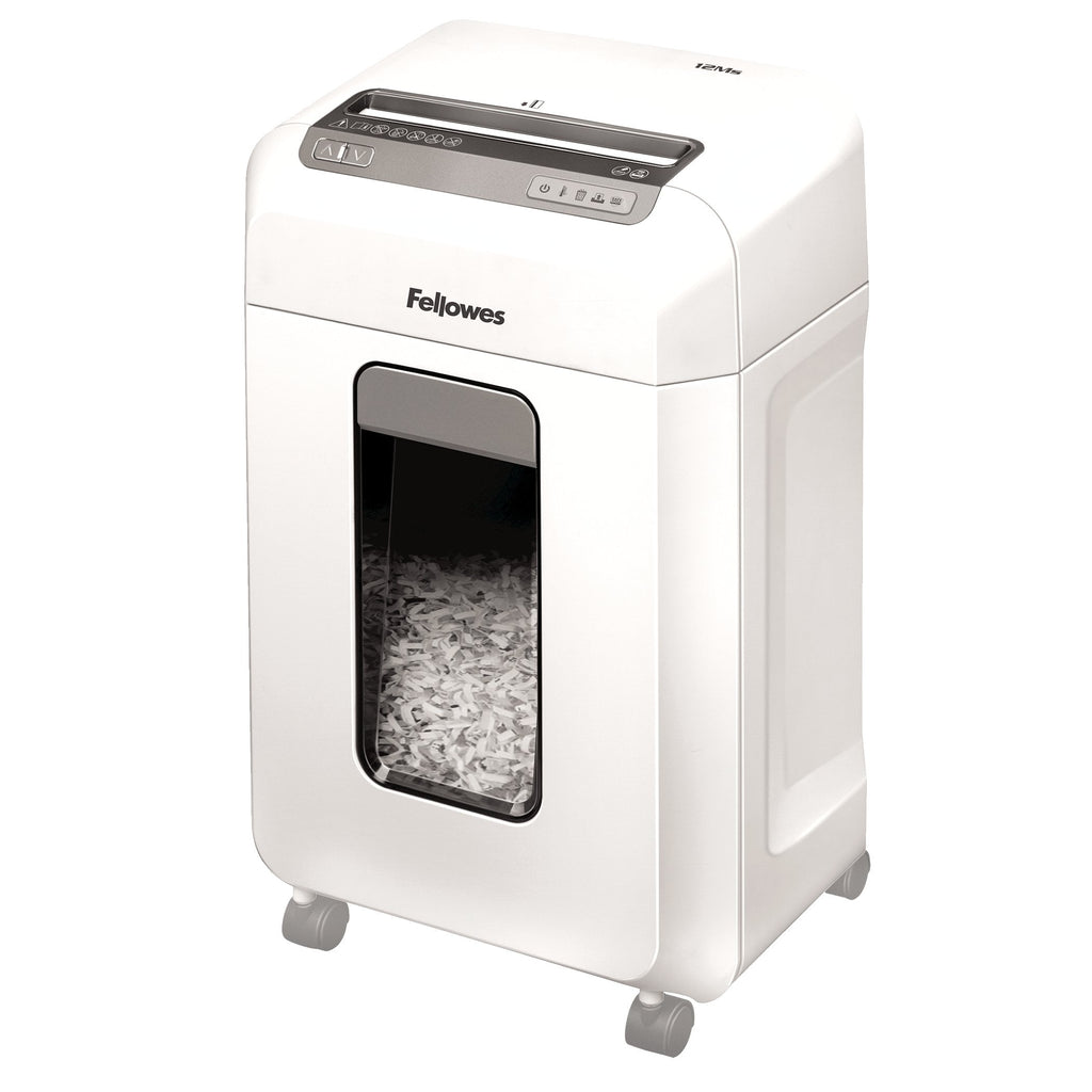 Fellowes 12MS MicroShred 12-Sheet Micro-Cut Paper Shredder. White