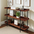 Flash Furniture Mayfair 35H Open-Style 3-Shelf Display Unit Bookcase. Rustic Wood Grain Finish
