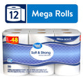 Great Value Soft & Strong Premium Toilet Paper. 12 Mega Rolls. 380 Sheets per Roll