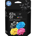 HP 67 Tri-color/67XL Black Ink Cartridge 2-pack