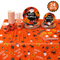 Halloween Paper Plates & Napkins Party Set - Serves 24