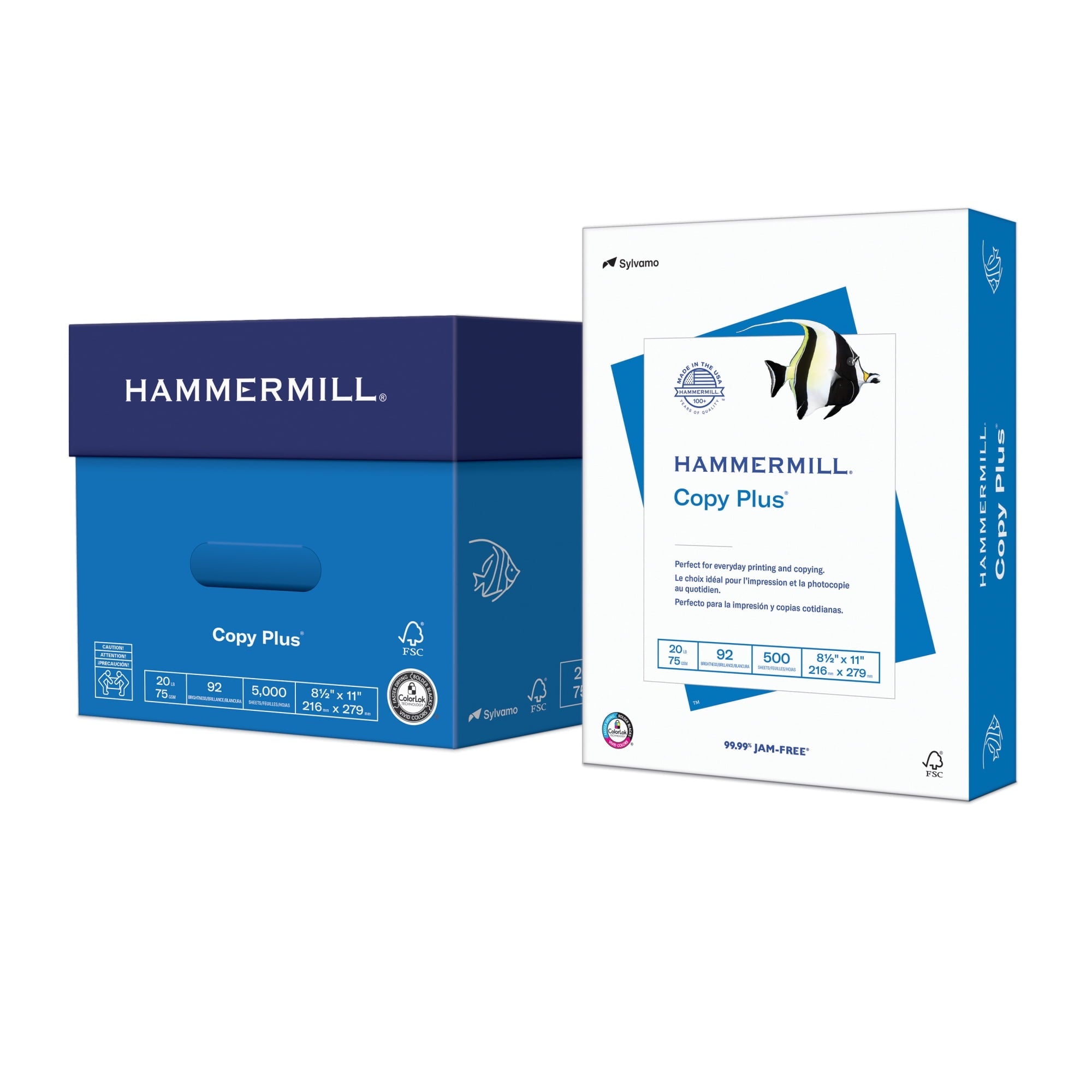 Hammermill Copy Plus Paper. 8.5 x 11. 20 lb. 10-Ream Case (5.000 Sheets)