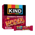 KIND Gluten Free Cranberry Almond Snack Bars. 1.4 oz. 6 Count. Cardboard Box