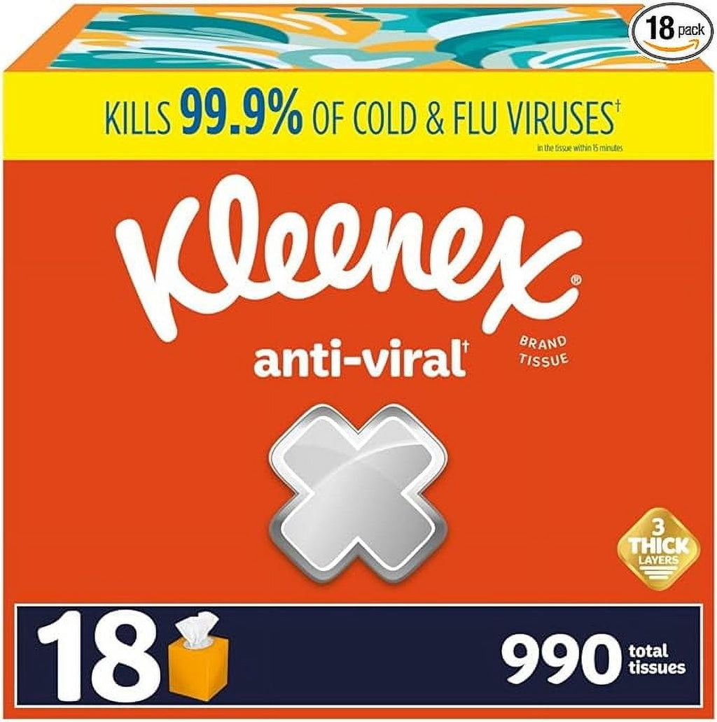 Kleenex Professional Facial Tissue. 2-Ply. 18 Boxes/Case