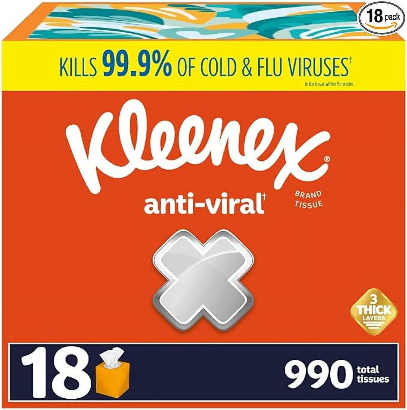 Kleenex Professional Facial Tissue. 2-Ply. 18 Boxes/Case