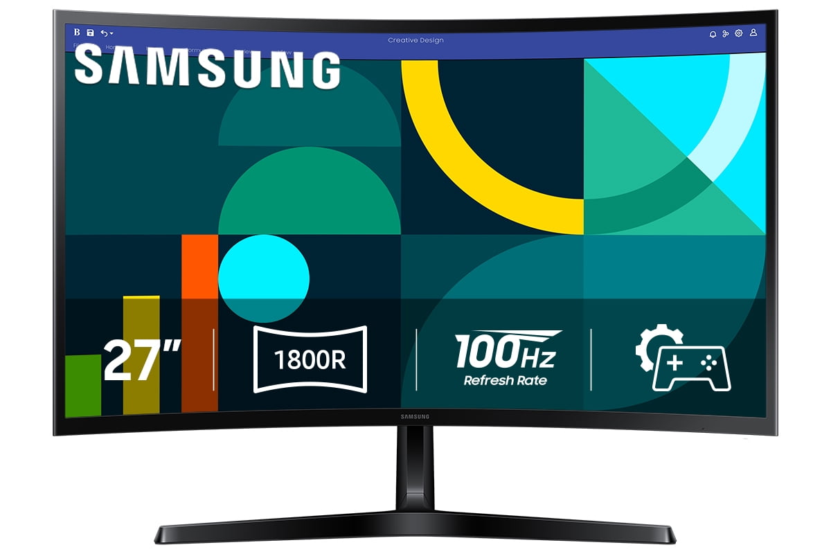 Samsung 27 Essential S3 (S36GD) FHD 100Hz Curved Monitor - LS27D36DGANXZA