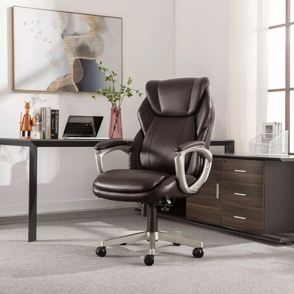 La-Z-Boy Westley Big & Tall Executive Office Chair. Active Lumbar Support. Brown