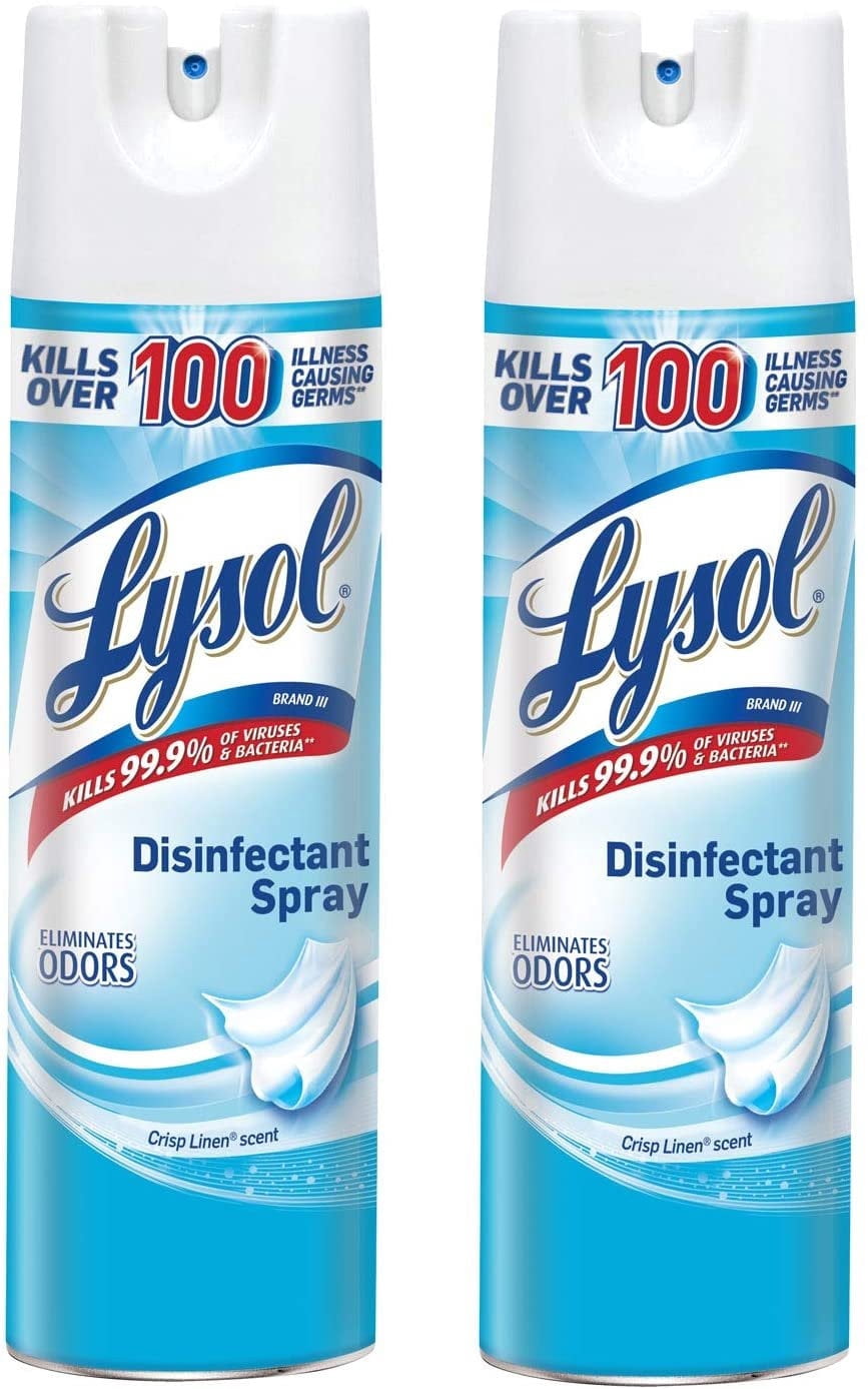 Lysol Disinfectant Spray. Crisp Linen. 19 oz. 2-Pack