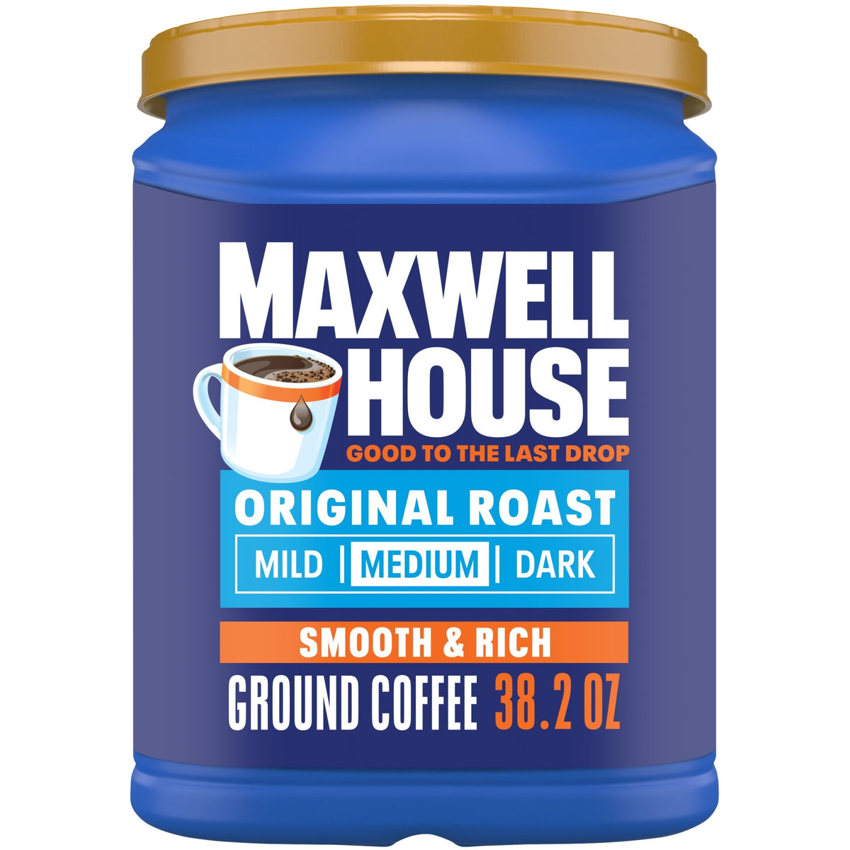Maxwell House Original Roast Ground Coffee. 38.2 oz Canister