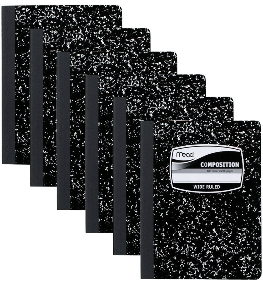 Mead Composition Notebooks. Wide Ruled. 6-Pack