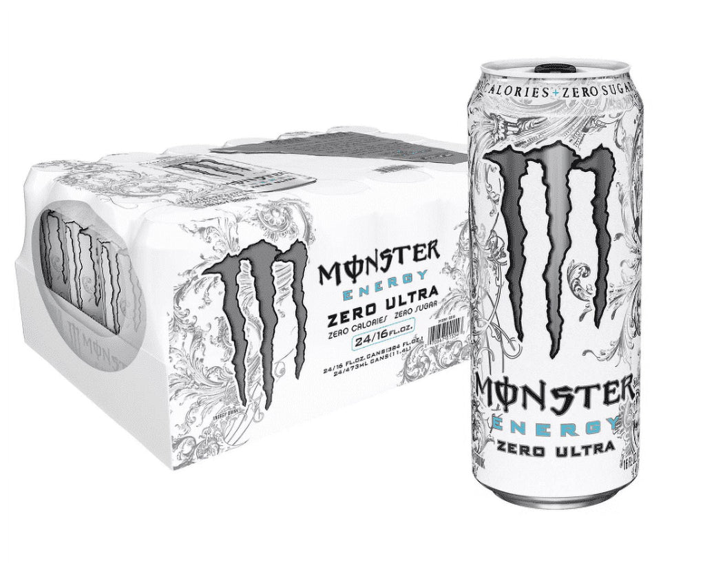 Monster Energy Zero Ultra. Sugar-Free Energy Drink. 16 fl oz Cans. 24 Pack