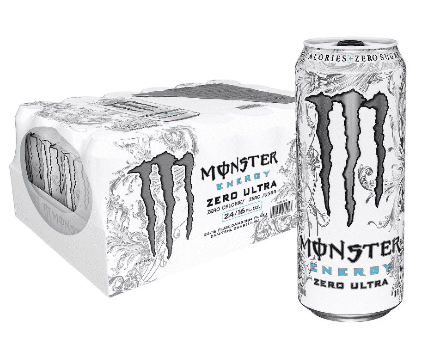 Monster Energy Zero Ultra. Sugar-Free Energy Drink. 16 fl oz Cans. 24 Pack