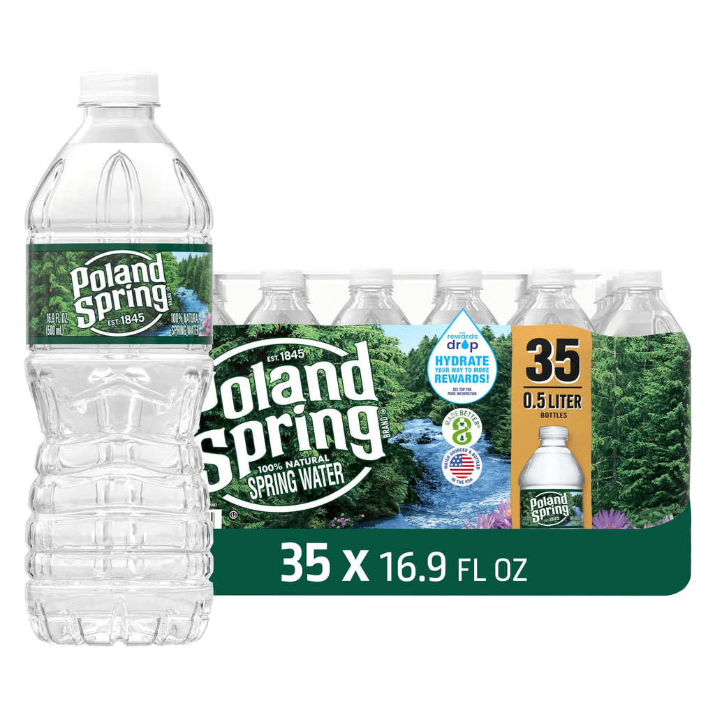 Poland Spring Maine Spring Water. 16.9 Fl Oz. 35-Pack Plastic Bottles