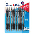Paper Mate Profile Retractable Ballpoint Pens. 1.4 mm Bold Point. Black. 8 Count
